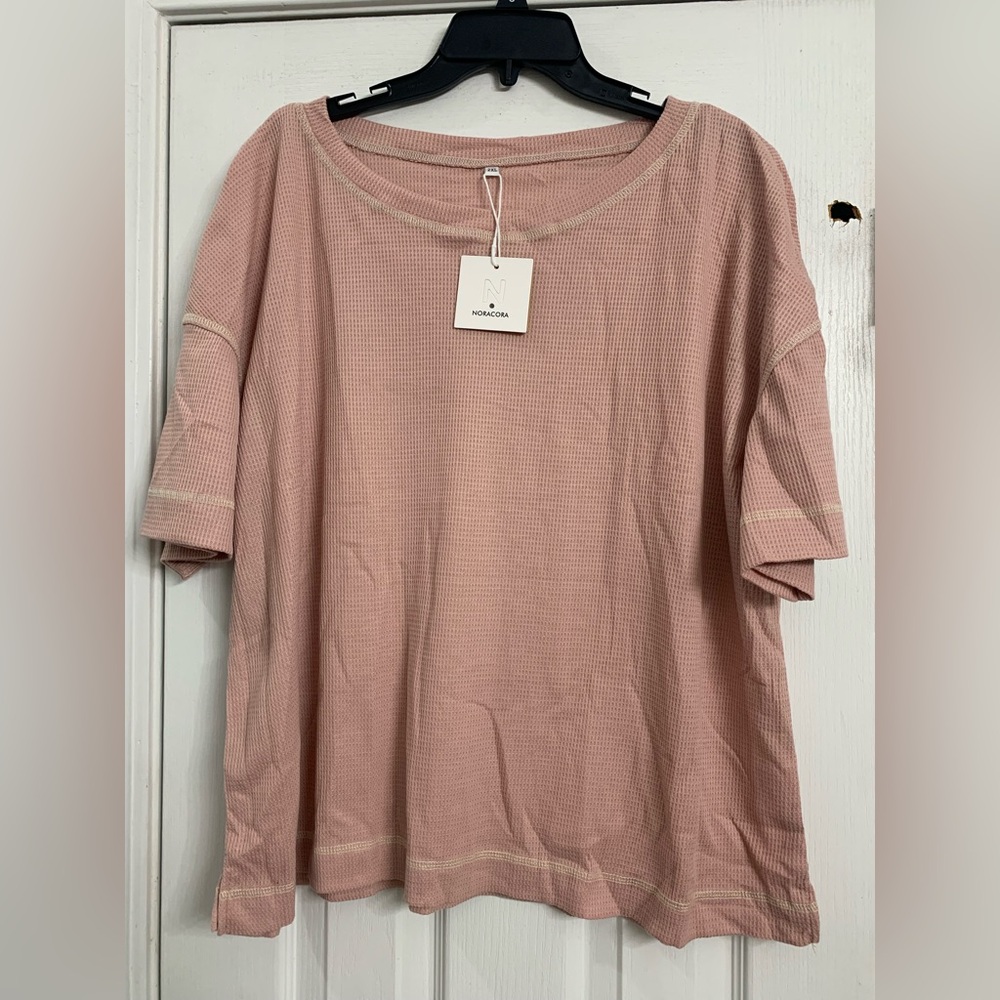 NWT Peach Waffle Women's Shirt 2X